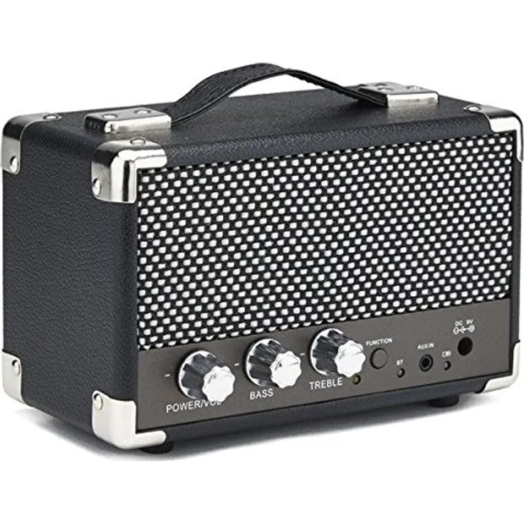 GPO WESTWOODMINIBLA Kompakter Retro Bluetooth Lautsprecher Mini schwarz