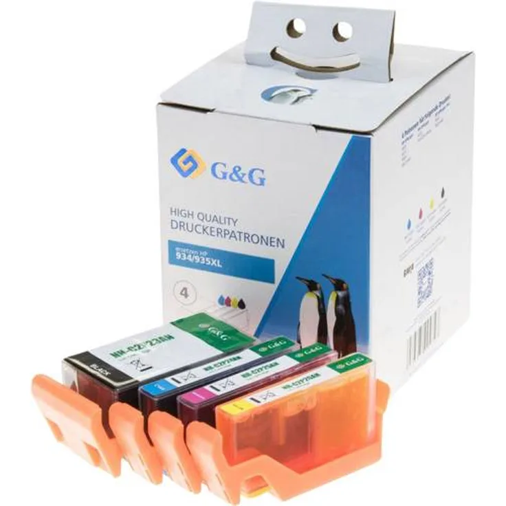 G&G Tinte kompatibel zu HP 934XL - 935XL Cyan, Magenta, Gelb, Schwarz