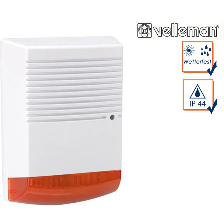 Sirenen Attrappe wetterfest blinkende LED rot Batteriebetrieb Dummy Alarmanlage - Preisvergleich