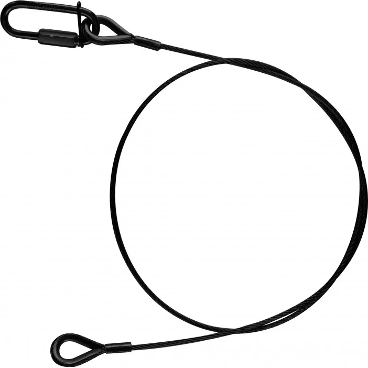 Riggatec Sicherungsseil, Safety 100cm x 3 mm bis 9 kg schwarz