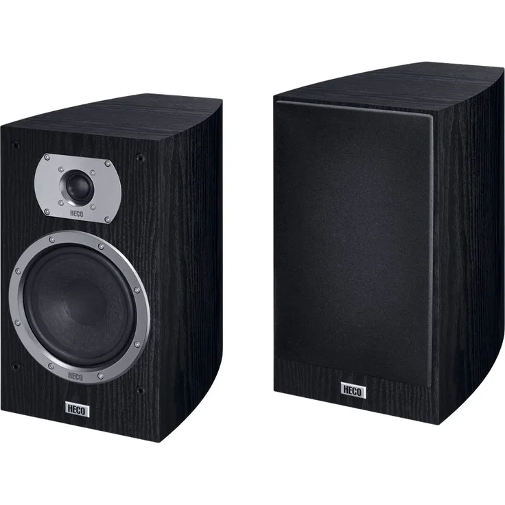 Heco Victa Prime 302 , 2 Wege Heimkino- und Stereo-Regallautsprecher , 1 Paar, Farbe:Schwarz Regallautsprecher - 85 Watt - schwarz