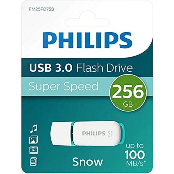 Philips USB 3.0 Flash-Laufwerk 256GB Snow Edition, 100MB-s – Bild 1