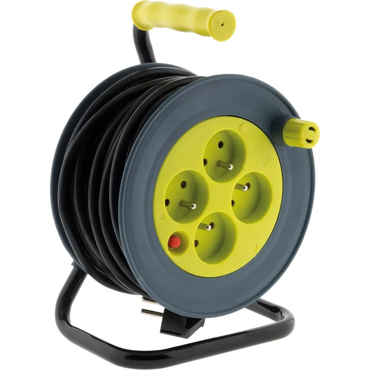 Enrouleur ménager 15m 3G1 mm² - Anis