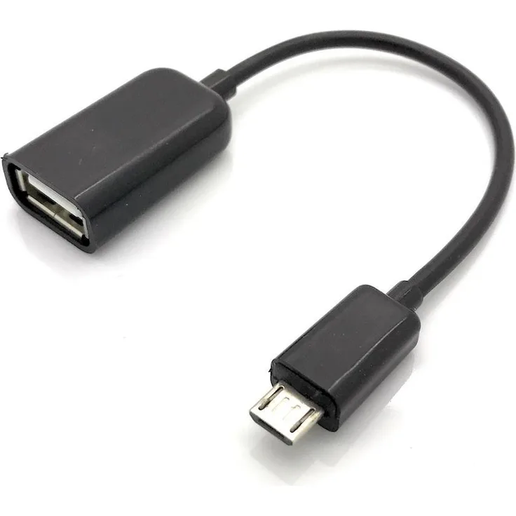 USB 2.0 Hi-Speed OTG Adapterkabel ''Economy'' Micro-B Stecker - A Buchse schwarz 0,15m (33904)