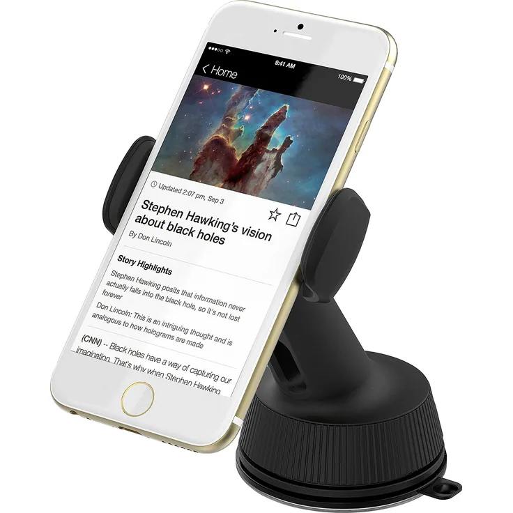 Sabrent KFZ-Zubehör Universal Auto KFZ Fenster- Armaturen Halterung für die meisten Smartphones [Schwarz] (CM-SPHB)