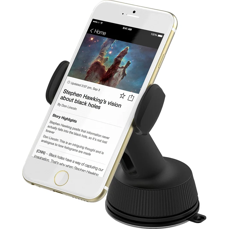 Sabrent KFZ-Zubehör Universal Auto KFZ Fenster- Armaturen Halterung für die meisten Smartphones [Schwarz] (CM-SPHB)