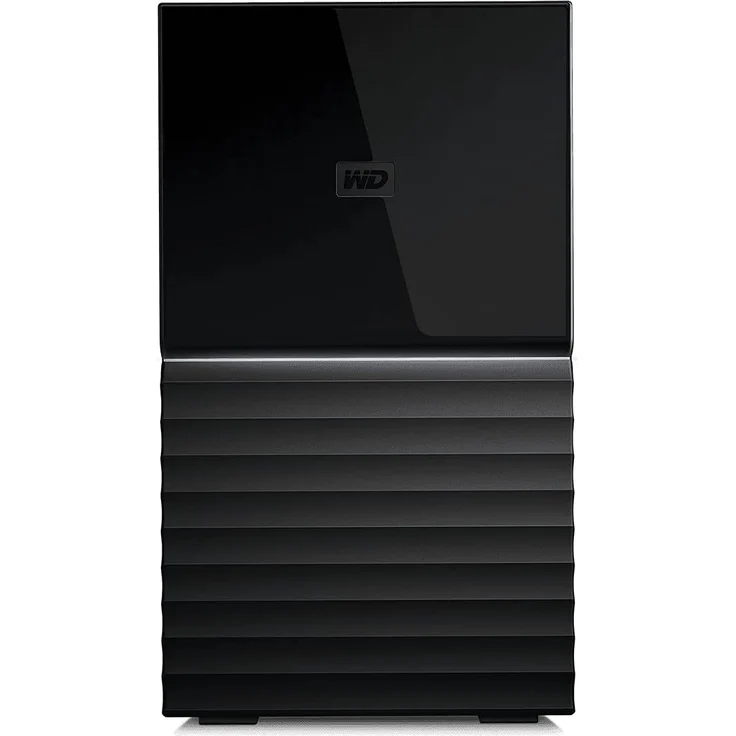 WD My Book Duo externe Festplatte 28 TB (USB 3.1 Gen 1, USB 3.0-kompatibel, RAID-0 einsatzbereit, WD Red-Festplatten, automatischer Backup) schwarz – Bild 1