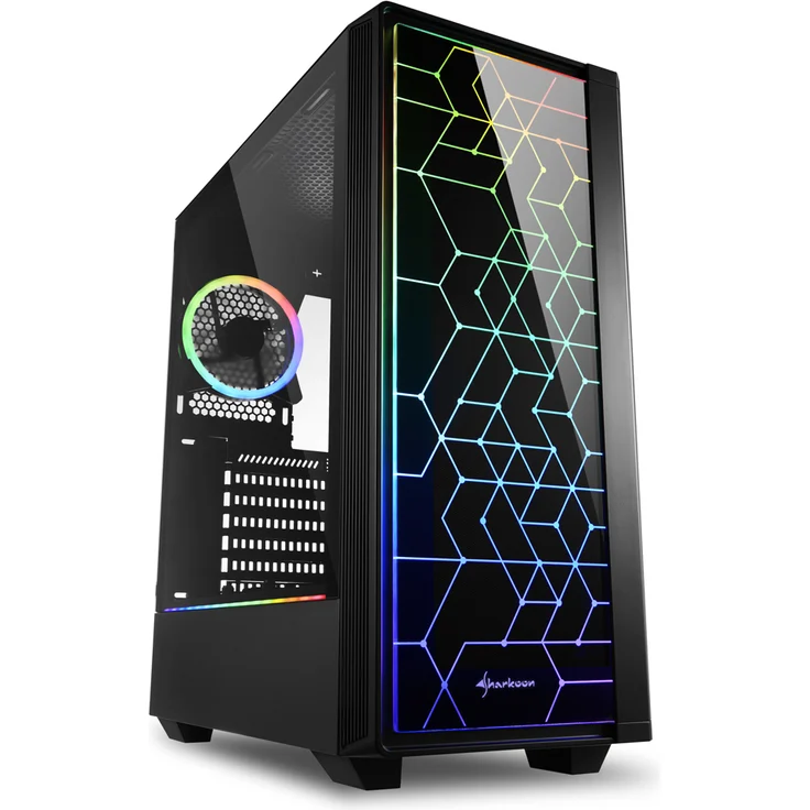Sharkoon RGB LIT 100, PC Gehäuse – Bild 1