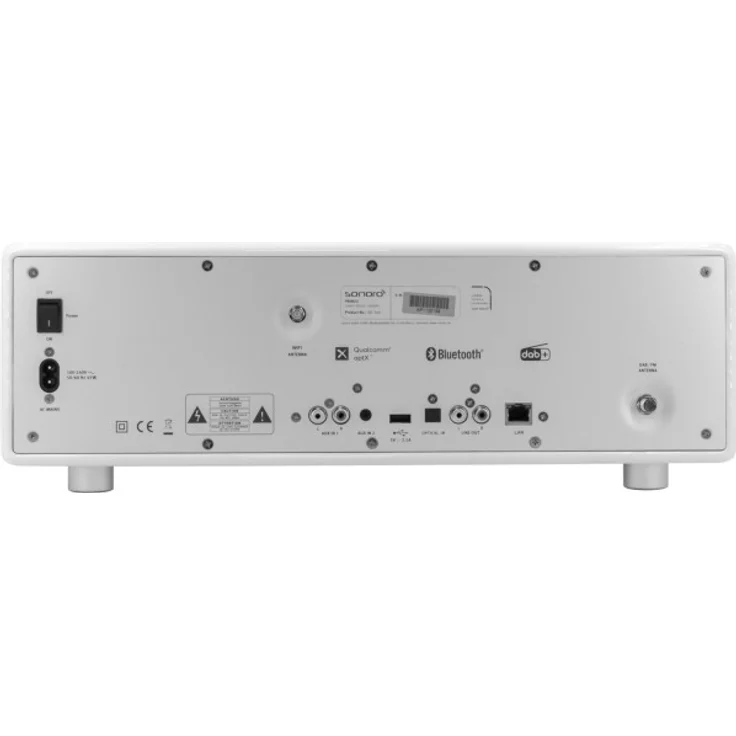 Sonoro Primus Tischradio mit Bluetooth, WLAN, TFT-Display, Wecker, weiß – Bild 2
