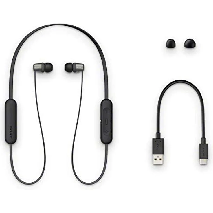 Sony WI-C310 In-Ear Kopfhörer, mit Bluetooth, Mikrofon, schwarz – Bild 2