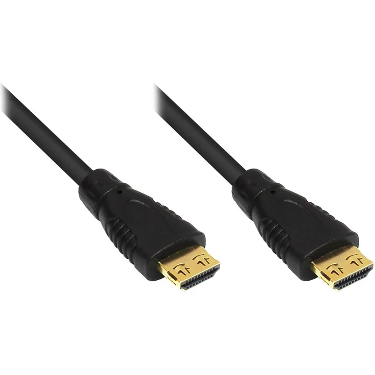 Good Connections GC-M0007 HDMI 2.0 Kabel 4K2K-UHD 60Hz AKTIV (Redmere Chipsatz) 24K vergoldete Stecker und Kupferkontakte, OFC, 10m Schwarz