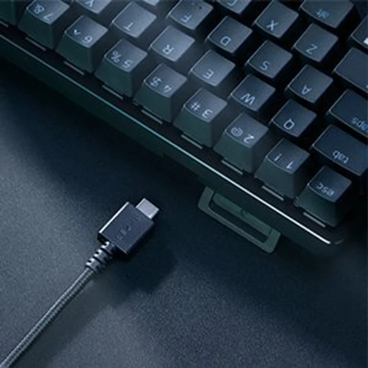 Razer Huntsman Mini - Tastatur - Hintergrundbeleuchtung - USB-C - QWERTZ - Deutsch - Razer Clicky Optical Purple - Schwarz (RZ03-03391700-R3G1) – Bild 3