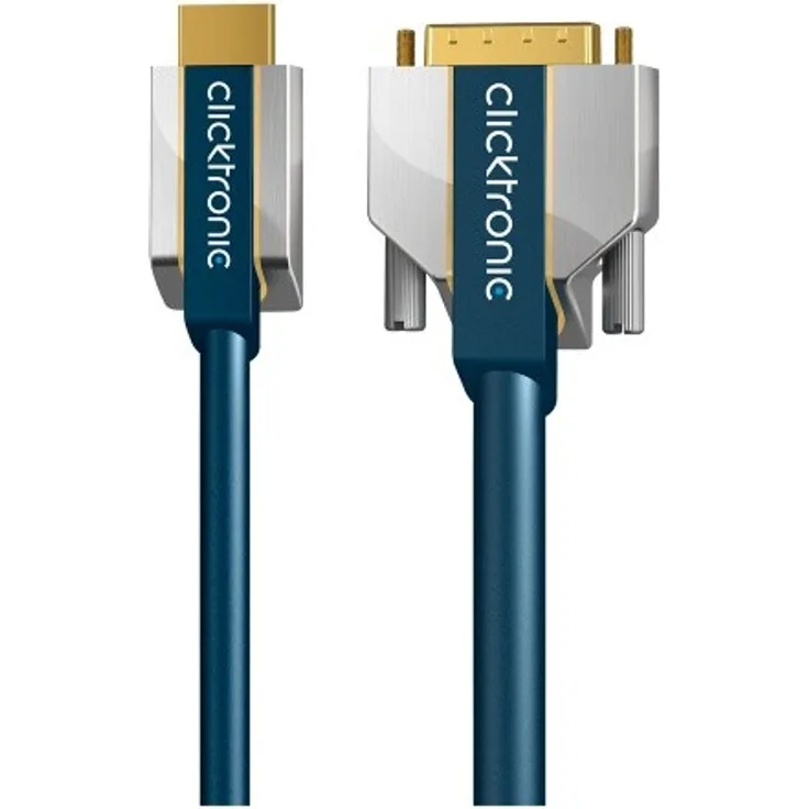 Clicktronic Advanced HDMI-DVI-Adapterkabel (Video-Adapter zwischen HDMI und DVI-D, 3m)