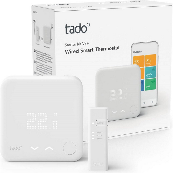 tado° Smartes Thermostat Starter Set V3+ (Verkabelt) inkl. Internet Bridge