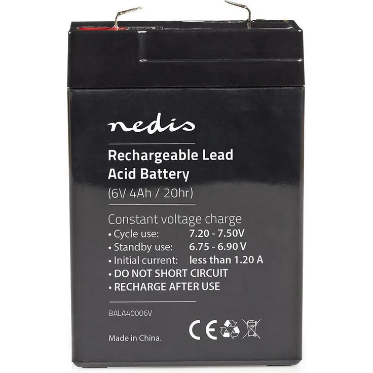 Wiederaufladbarer Blei-Akku 6 V  4000 mAh  70 x 47 x 101 mm