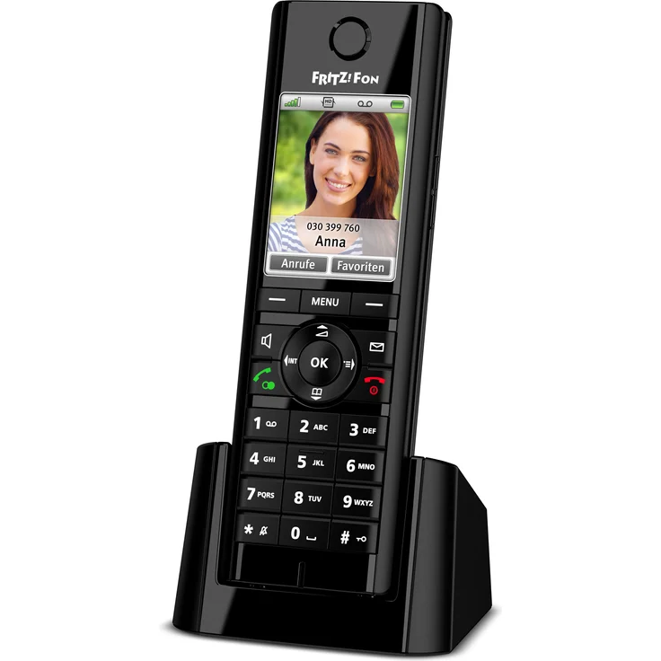 AVM FRITZ!Fon C5 DECT-Komforttelefon (hochwertiges Farbdisplay, HD-Telefonie, Internet-Komfortdienste, Steuerung FRITZ!Box-Funktionen), VoIP-Telefon, schwarz – Bild 3