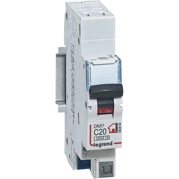 Legrand leg92894 dnx3 Leitungsschutzschalter 1p + NG C20 3000 A Motors 1 Modul
