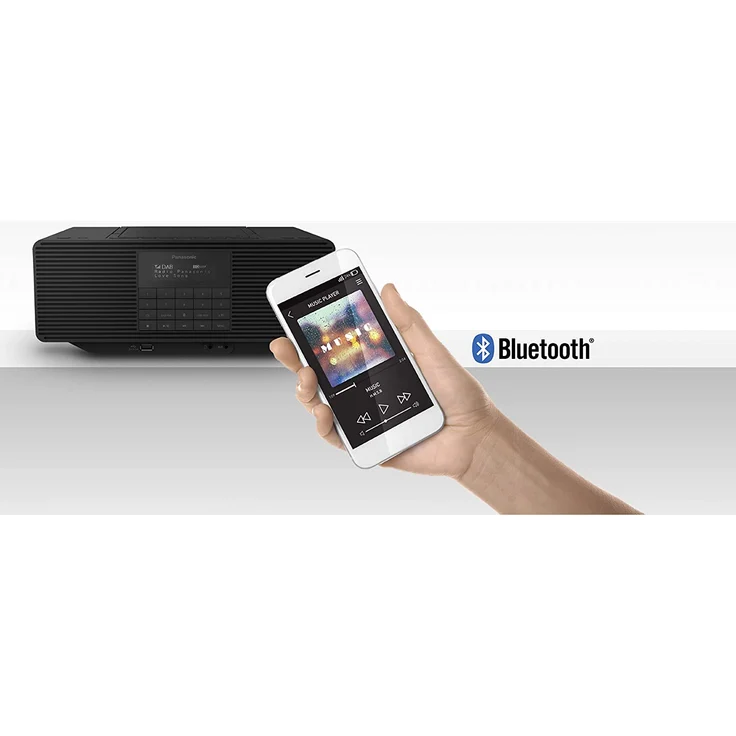 Panasonic RX-D70BTEG-K Digitalradio mit CD (DAB+, Stereo Klang, Bluetooth, UKW, Netz- & Batteriebetrieb, AUX, Weckfunktion) – Bild 5
