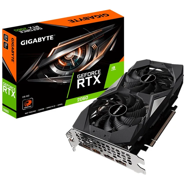 Gigabyte GV-N2060D6-6GD Grafikkarte NVIDIA GeForce RTX 2060 6 GB GDDR6 (GV-N2060D6-6GD)