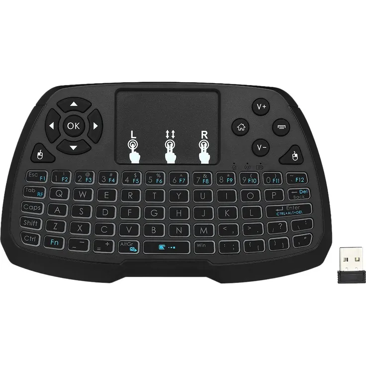 Docooler 2,4 GHz Wireless Keyboard Touchpad Maus Handheld Fernbedienung für Android TV BOX Smart TV PC Notebook