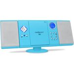 OneConcept V-12 Stereoanlage MP3-CD-Player USB SD AUX schwarz Blau