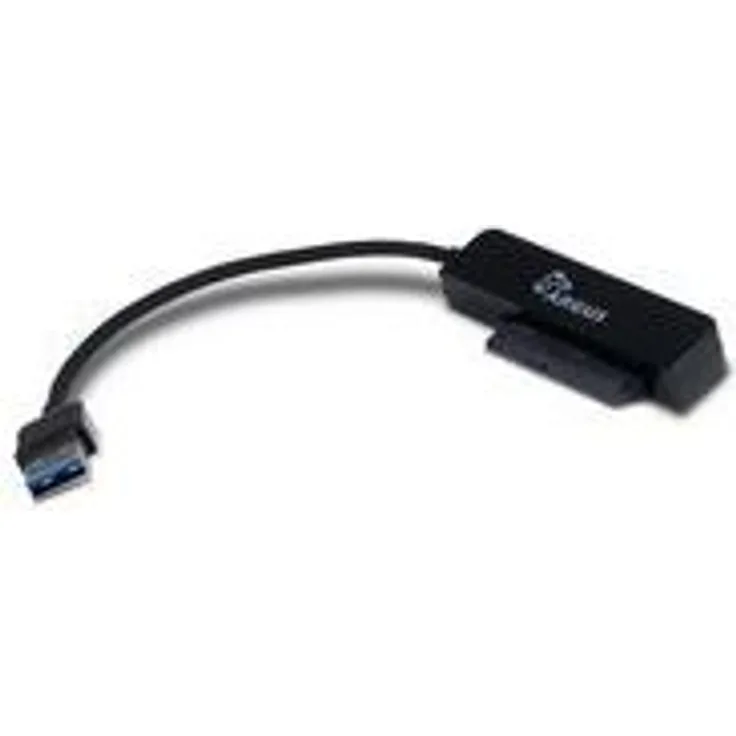 Inter-Tech K104A USB 3.0 S-ATA 15pin + 7pin Schwarz - Kabelschnittstellen--Adapter (USB 3.0, S-ATA 15pin + 7pin, Male Connector-Male Connector, Schwarz)