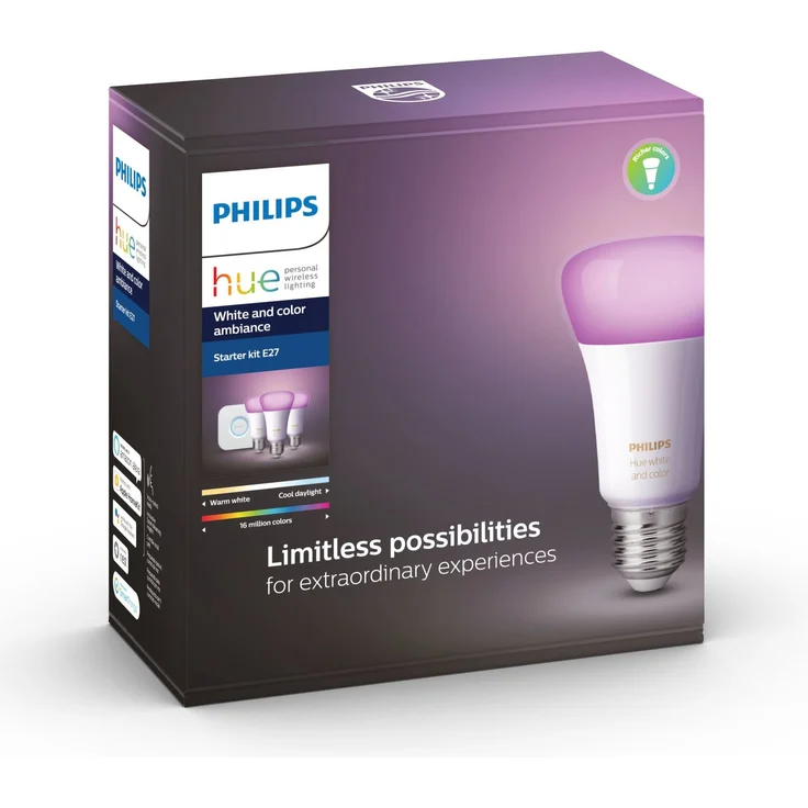 Philips Hue White & Color Ambiance E27 3er Starter Set – Bild 3