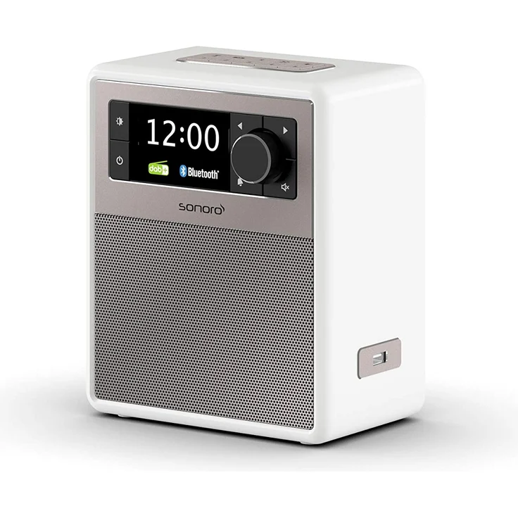 Sonoro EASY Tragbares Radio mit Bluetooth, Beleuchtung, LCD-Display, weiß – Bild 2