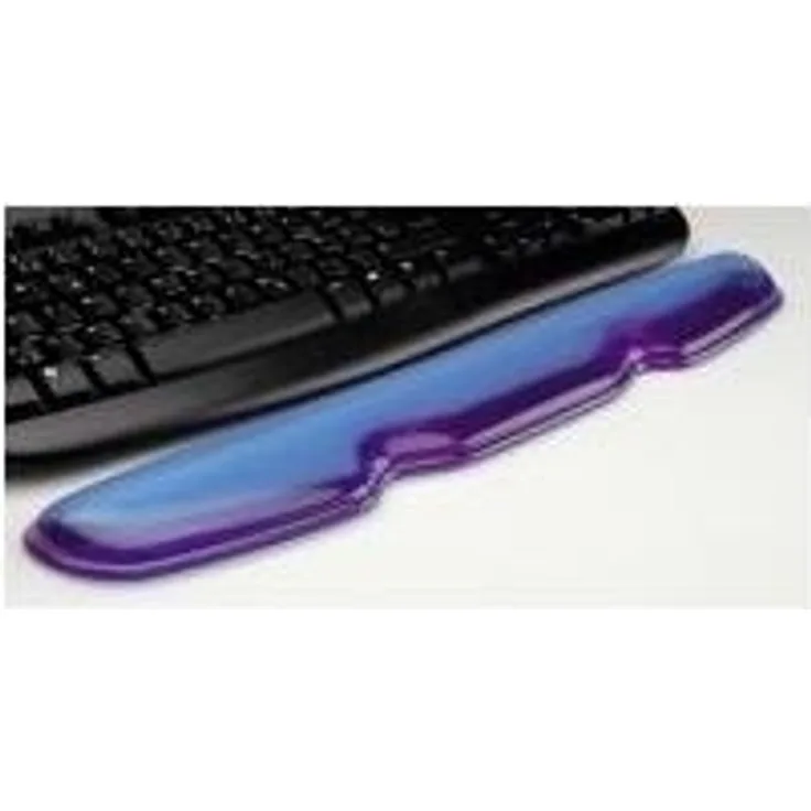 SECOMP Handauflage Fuer Tastatur Silikon transparent blau