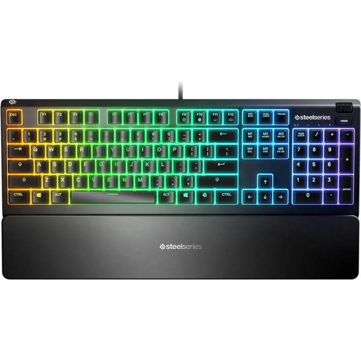 SteelSeries Apex 3 - Tastatur - backlit - USB - Whisper Quiet Gaming Switch (64795) (Englisch QWERTY)