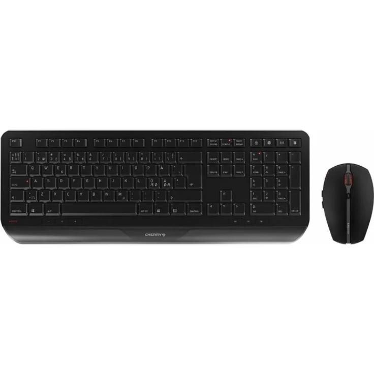 CHERRY GENTIX DESKTOP - Tastatur-und-Maus-Set - kabellos - 2.4 GHz - Französisch AZERTY - Schwarz (JD-7000FR-2) – Bild 1