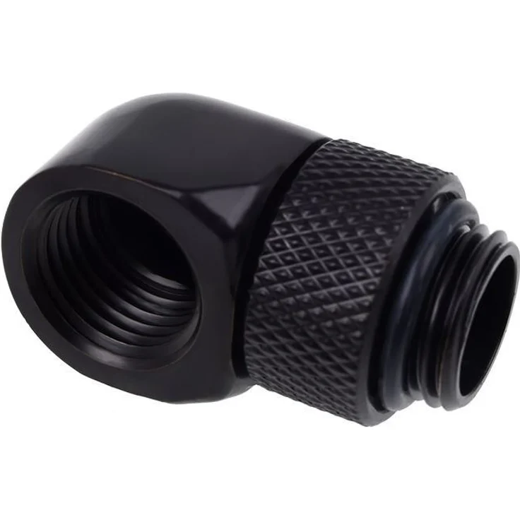 Alphacool Eiszapfen Connector Series Rotatable L-Connector - Flüssigkühlsystemarmatur - Deep Black
