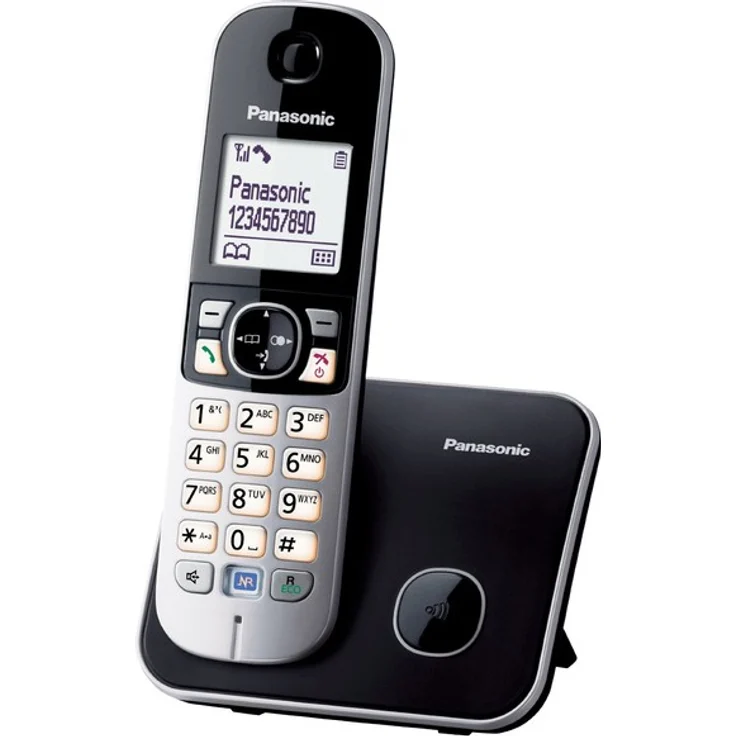 Panasonic KX-TG6811GB DECT-Schnurlostelefon, GAP Telefon, Festnetz, schwarz – Bild 1