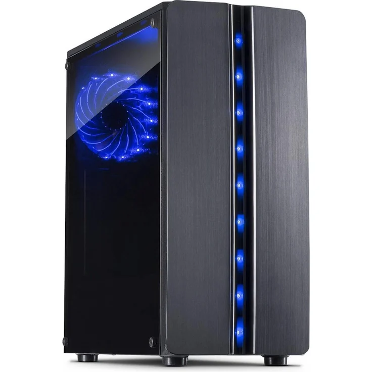 Inter-Tech 88881309 - Computer-Gehäuse (ITX-Tower, PC, Schwarz, ATX,ITX,uATX, Heimbüro, Blau) – Bild 4
