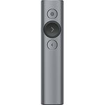 Logitech Spotlight Presenter, Bluetooth und 2,4 GHz Verbindung via USB-Empfänger, Digitaler Laserpointer, 30 m Reichweite, Timer, Vibrationsalarm, PC-Mac-Android-iOS - Slate-grau, Englische Verpackung