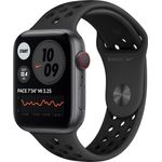 Apple Watch Nike Series 6 Smartwatch GPS + Cellular, 44mm, Aluminiumgehäuse Space Grau, Sportarmband Anthracite/Schwarz