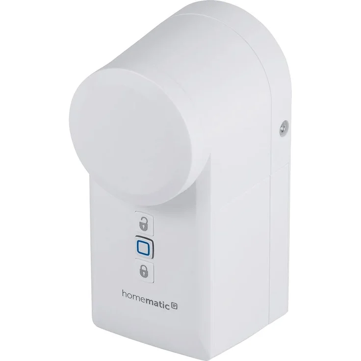 Homematic IP Smart Home Türschlossantrieb HmIP-DLD, Elektronisches Türschloss – öffnet, schließt und verriegelt die Tür per App, Amazon Alexa und Google Assistant (154952A0) – Bild 1