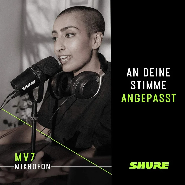 Shure MV7 Podcast-Mikrofon schwarz – Bild 6