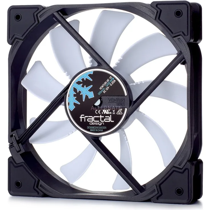 Fractal D. HF-12 wh 120x120x25- Venturi Series (FD-FAN-VENT-HF12-WT)