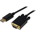 StarTech.com DisplayPort auf VGA Kabel (Stecker/Stecker) - DP zu VGA Kabel Adapter - DisplayPort-Kabel - DisplayPort (M) - HD-15 (M) - 1,83 m - verriegelt - Schwarz (DP2VGAMM6B)