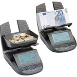 ratiotec Geldwaage RS 2000 schnelle Kassenabrechnung von Münzen und Banknoten - Geldzählmaschine Geldzähler Zählwaage Münzwaage schwarz