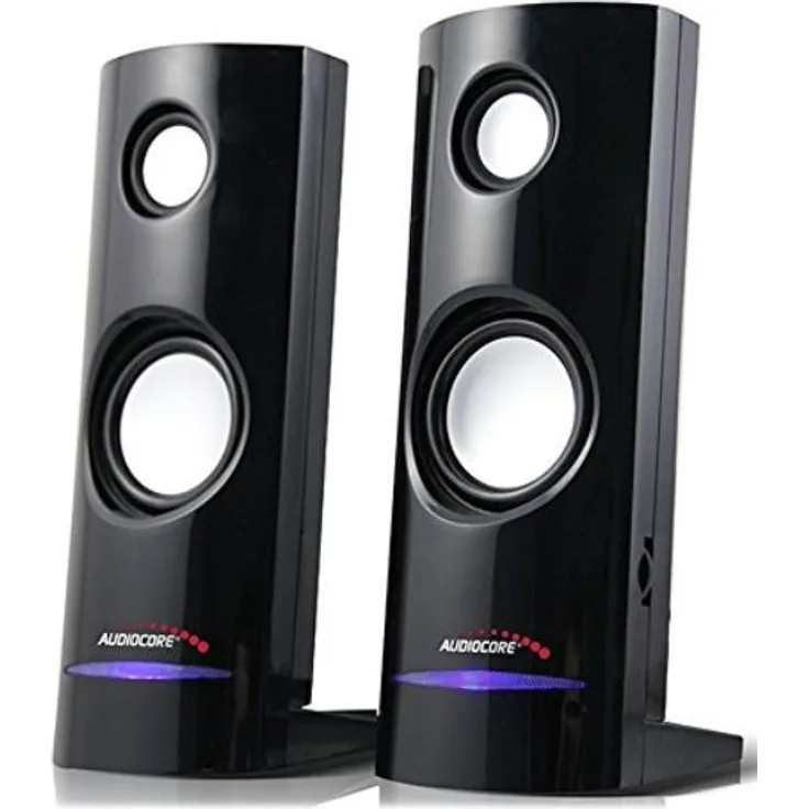 Audiocore AC860 Stereo-Lautsprecher 2.0 PC 8 Watt RMS Schwarz