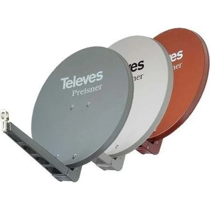 Televes s85qsd-w - Antenne (10,7 - 12,75 GHz, 39.5 dBi, 850 mm, 850 mm, 1.5 mm, grau, weiß) – Bild 2