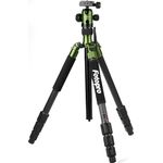 Rollei C5i - kompaktes und leichtes Kamera Stativ aus Aluminium, Umbau zum Einbeinstativ möglich und mit drehbarer Mittelsäule, Arca Swiss kompatibel, inkl. Kugelkopf und Stativtasche - Grün