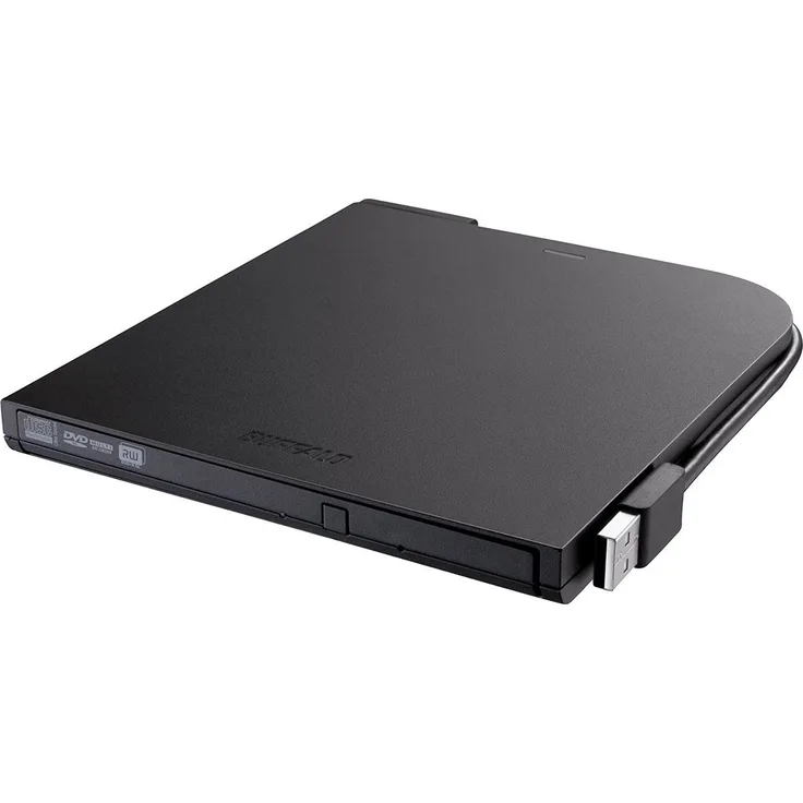 Buffalo DVSM-PT58U2VB 8x externer portabler Ultra-Slim DVD-Brenner (USB 2.0) schwarz