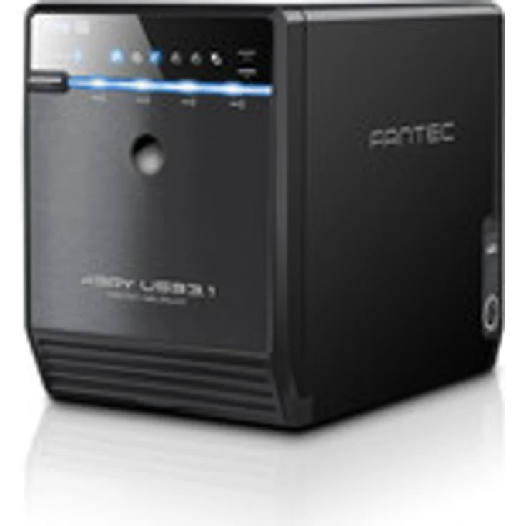FANTEC QB-35U31 Externes 4-fach Festplattengehäuse (für 4x 8, 89 cm (3, 5 Zoll) SATA I-II-III Festplatten, USB 3.1 Generation II, Metallgehäuse) – Bild 1
