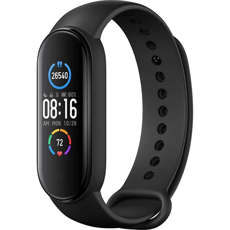 Xiaomi Mi Smart Band 5 Fitness-Tracker Unisex, Einheitsgröße, Kunststoffarmband, Schwarz