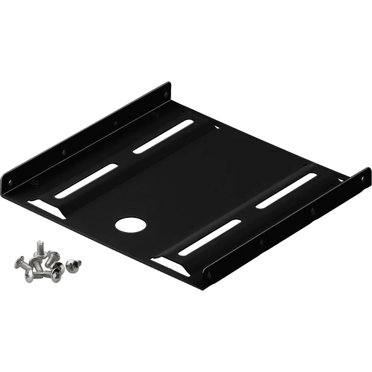 Goobay 93990 2,5'' Festplatten-Einbaurahmen auf 3,5'' - 1-fach geeignet für den Einbau einer 2,5'' Festplatte in einen 3,5'' Gehäuseschacht, Schwarz - Preisvergleich – Bild 1