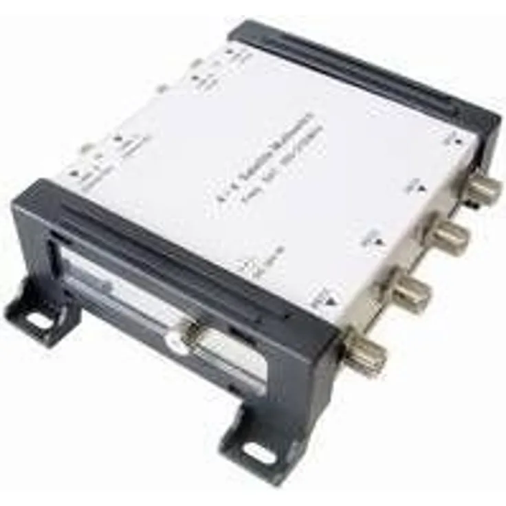 Transmedia FMULTI11L Sat-Multiswitch 4x4, inkl. Verstärker, Externe Stromzufuhr über Cinch-Kupplung, Wandabstand: 300mm