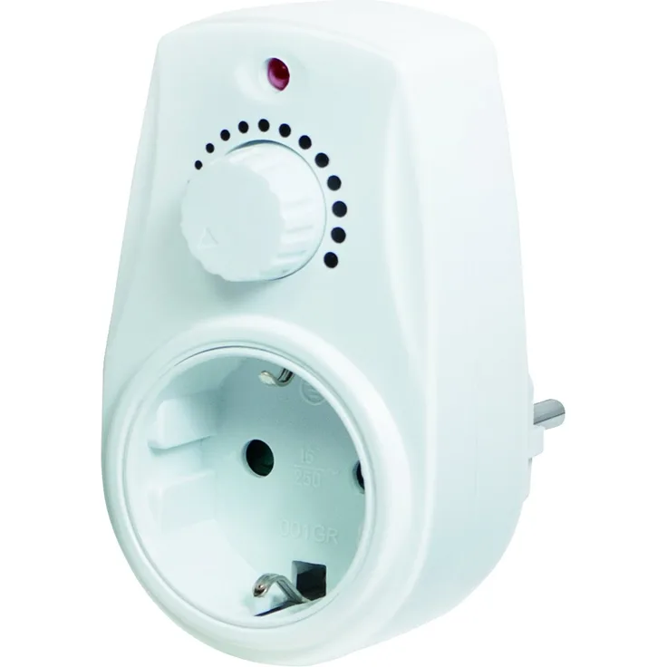 LogiLink Steckdosenadapter mit Dimmer (Einstellrad), 1 Stück, PA0151